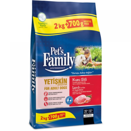 Pets Family Kuzuetli Yet. Köpek Maması 2000+700g